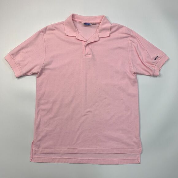 Vintage Levis Polo Shirt Mens L Large SLIM Dusty Peach High Low Hem Performance - Picture 2 of 10